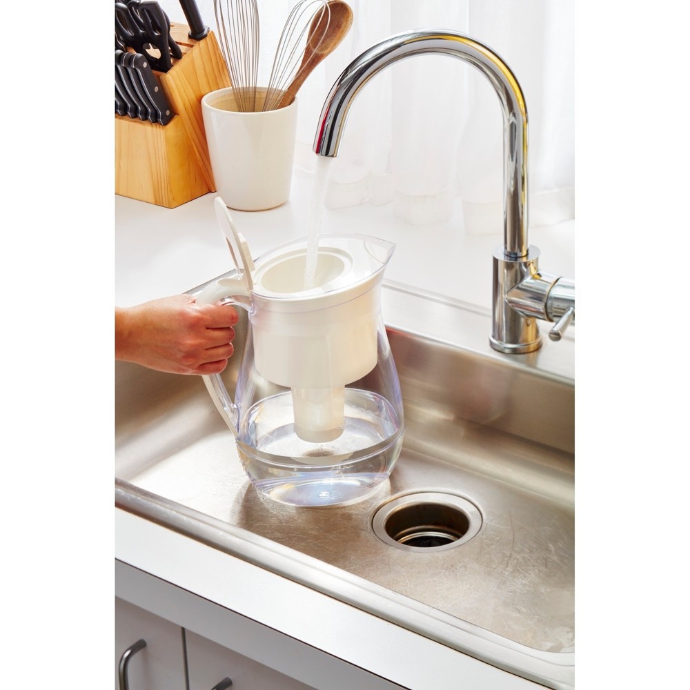 slide 2 of 7, Brita Water Filter Monterey 10-Cup Water Pitcher Dispensers with Longlast Water Filter - White, 1 ct