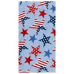 Meijer Corporate Seasonal MCS Patterned Stars Allover Blue Fiber Reactive Kitchen Towel