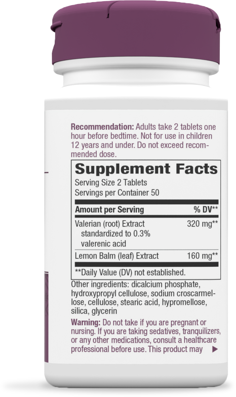 slide 3 of 5, Nature's Way Valerian Nighttime, Herbal Sleep Aid*, 320 mg per Serving of Valerian Extract, Gluten-Free, 100 Tablets, 100 ct