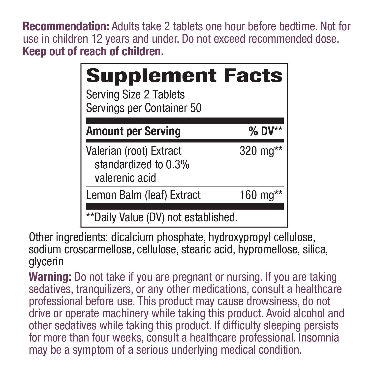 slide 4 of 5, Nature's Way Valerian Nighttime, Herbal Sleep Aid*, 320 mg per Serving of Valerian Extract, Gluten-Free, 100 Tablets, 100 ct