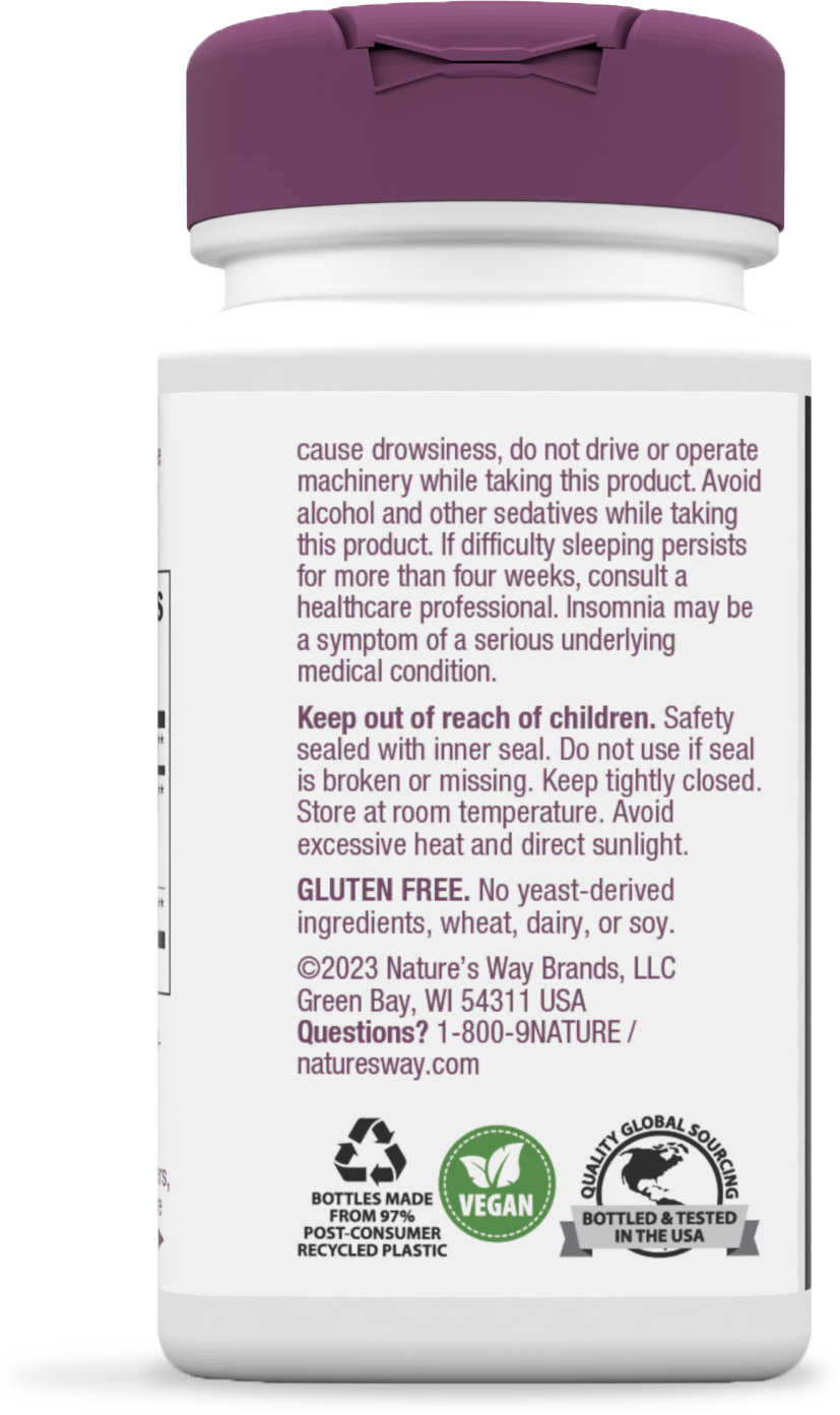 slide 5 of 5, Nature's Way Valerian Nighttime, Herbal Sleep Aid*, 320 mg per Serving of Valerian Extract, Gluten-Free, 100 Tablets, 100 ct