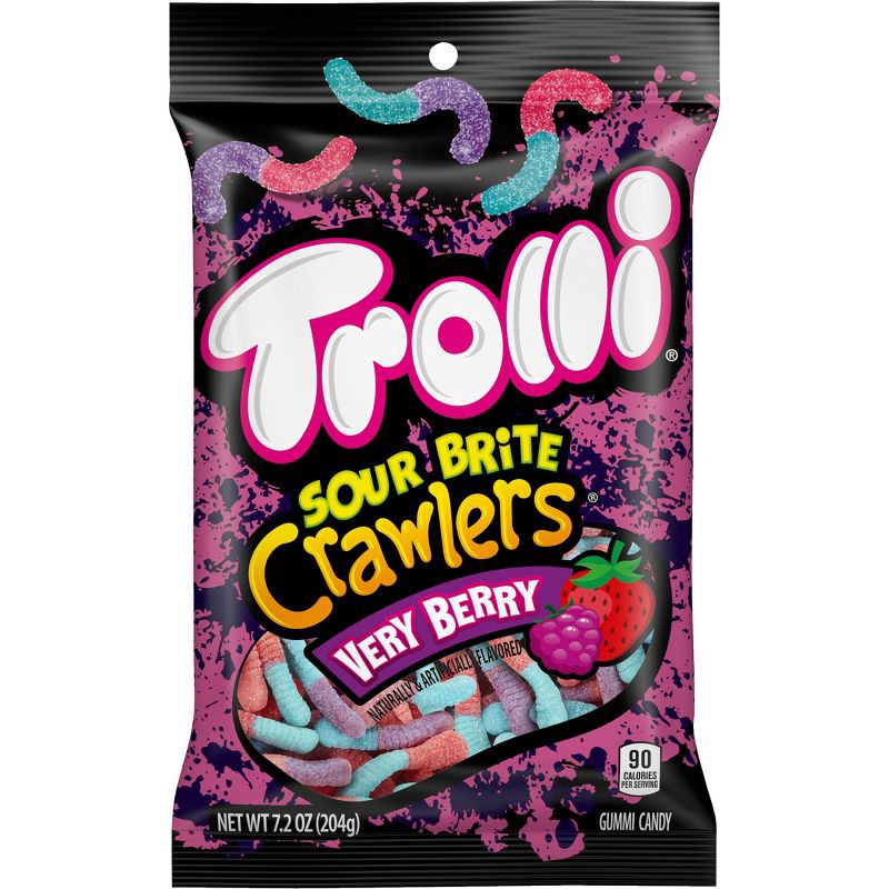 slide 2 of 10, Trolli Sour Brite Crawlers Very Berry Gummi Candy - 7.2oz, 7.2 oz