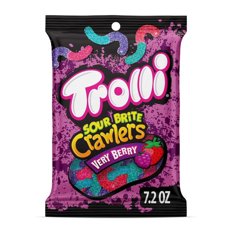 slide 1 of 10, Trolli Sour Brite Crawlers Very Berry Gummi Candy - 7.2oz, 7.2 oz