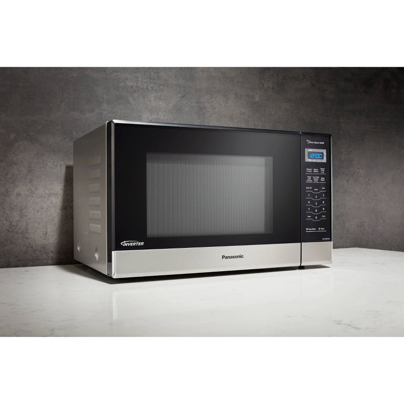 slide 11 of 12, Panasonic 1.2 Inverter Microwave - Stainless Steel NN-SN67HS: Countertop, 1200W, 12 Programs, Digital Display, 1 ct
