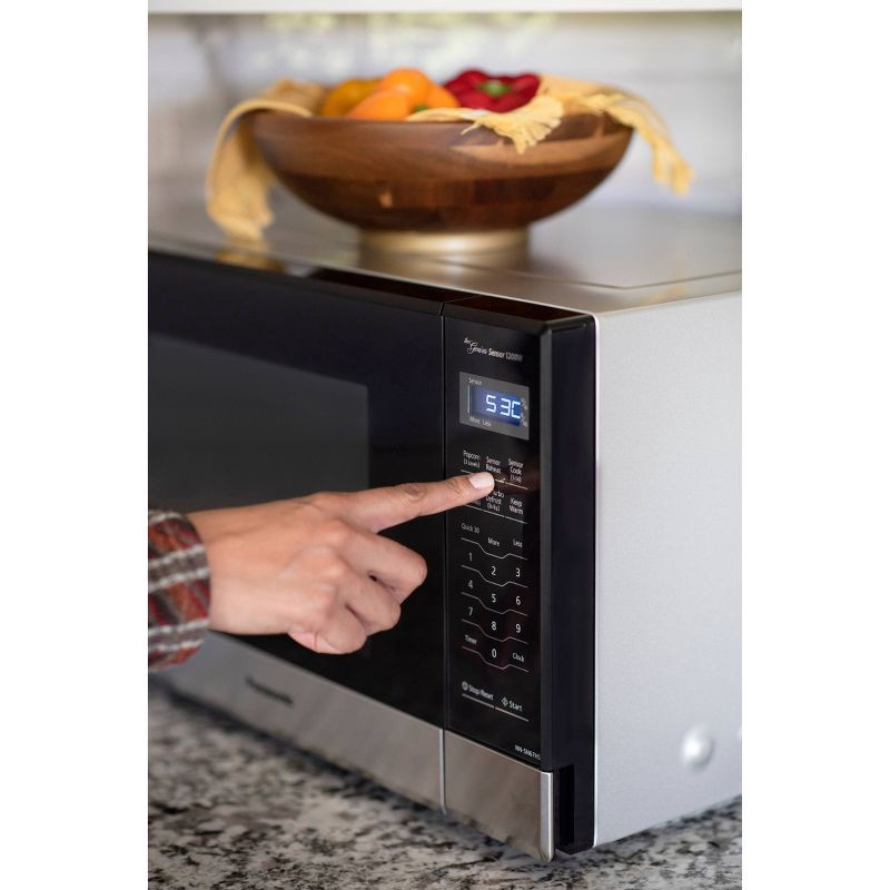 slide 4 of 12, Panasonic 1.2 Inverter Microwave - Stainless Steel NN-SN67HS: Countertop, 1200W, 12 Programs, Digital Display, 1 ct