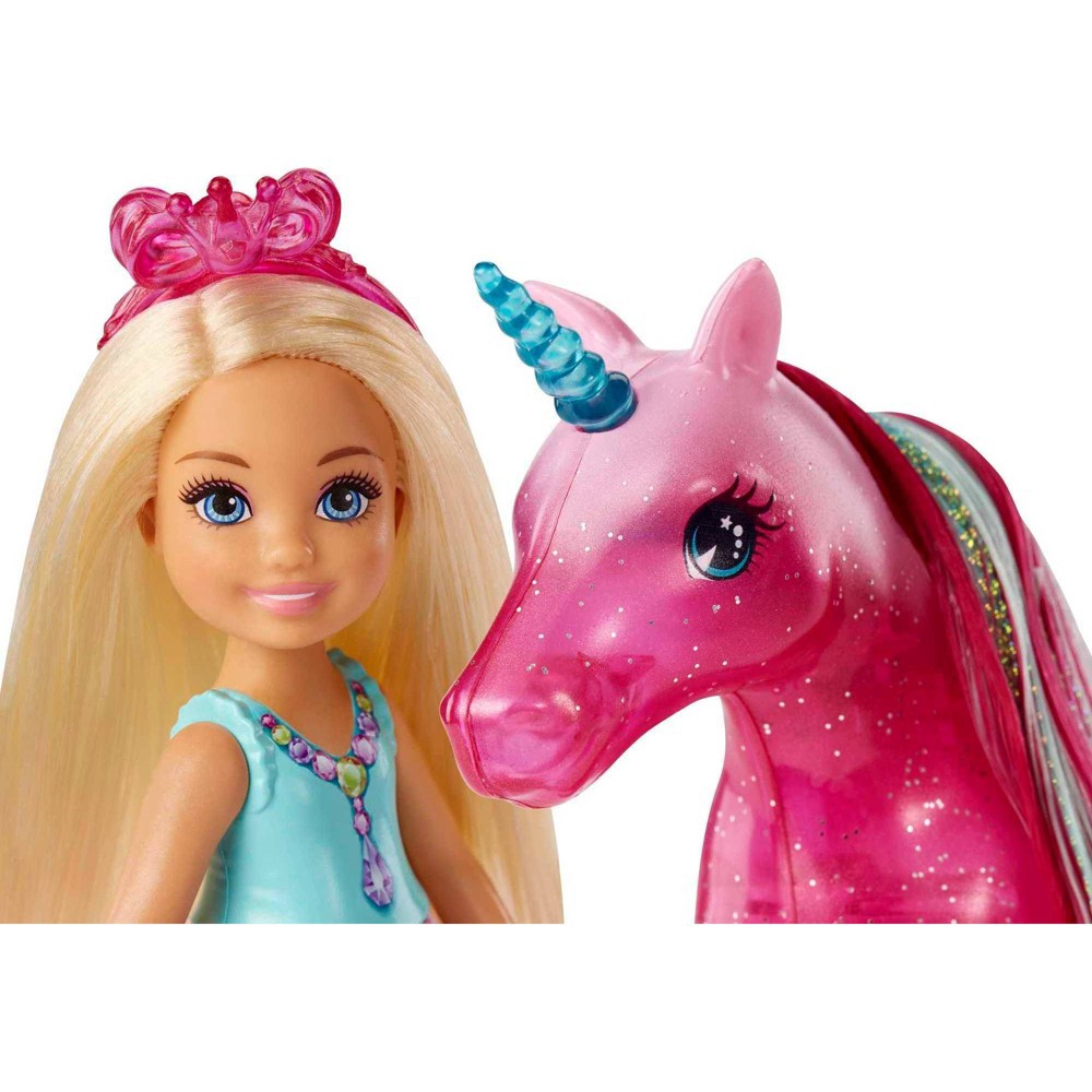 slide 3 of 5, Barbie Dreamtopia Chelsea Doll and Unicorn, 1 ct