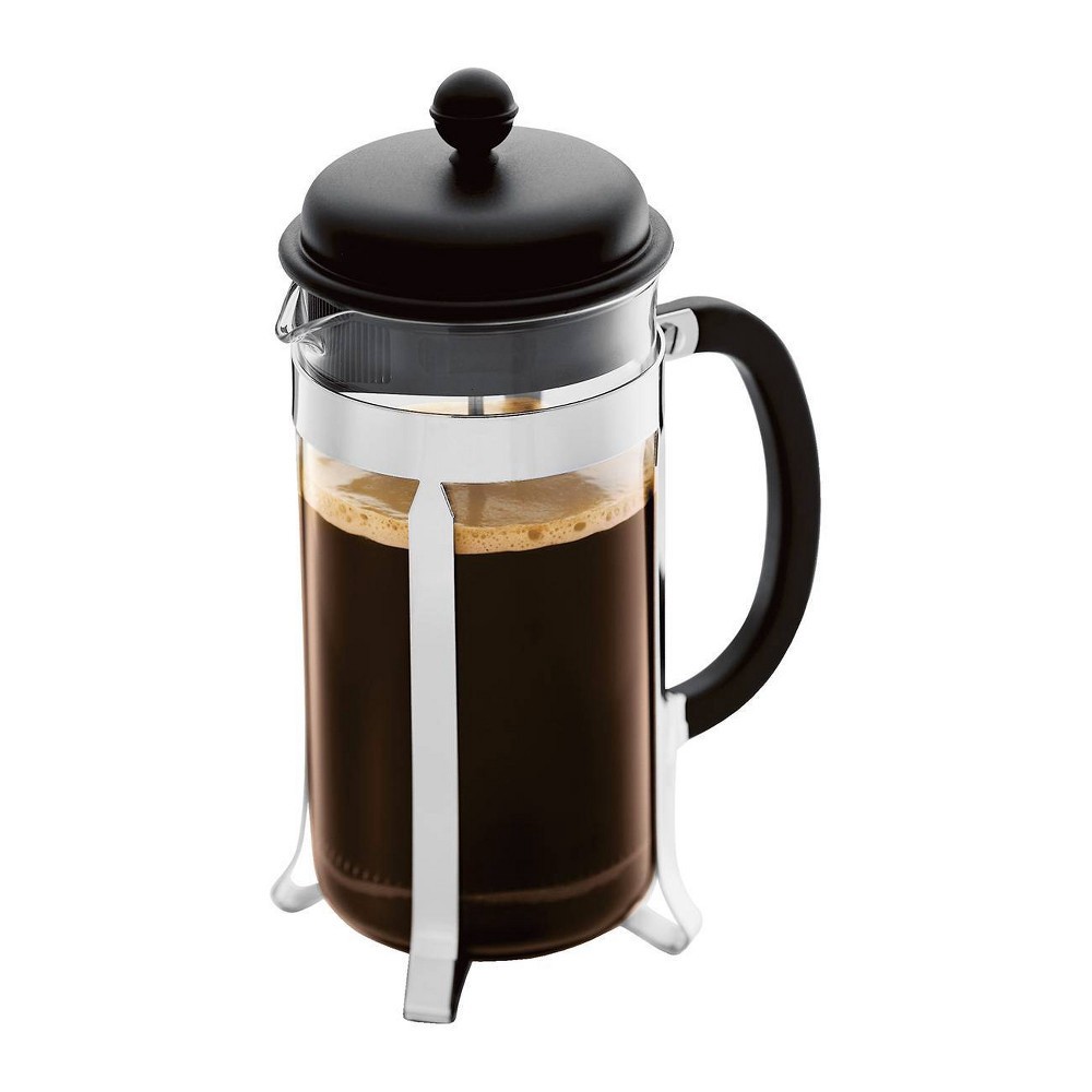 Bodum Caffettiera 8 Cup / 34oz French Press Coffee For Two Set Black