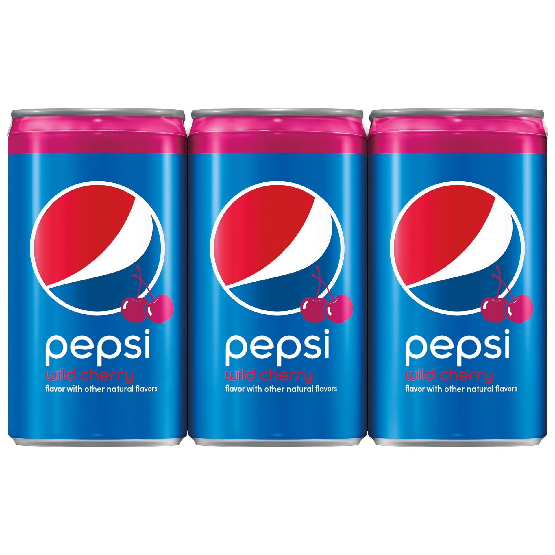 slide 1 of 3, Pepsi Wild Cherry Cola / Mini-Cans, 6 ct, 7.5 fl oz