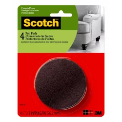 Scotch 3" 4pk Felt Pads Brown