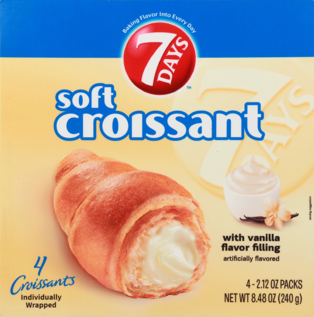 slide 6 of 9, 7DAYS With Vanilla Flavor FIlling Croissant 4 oz, 2.12 oz