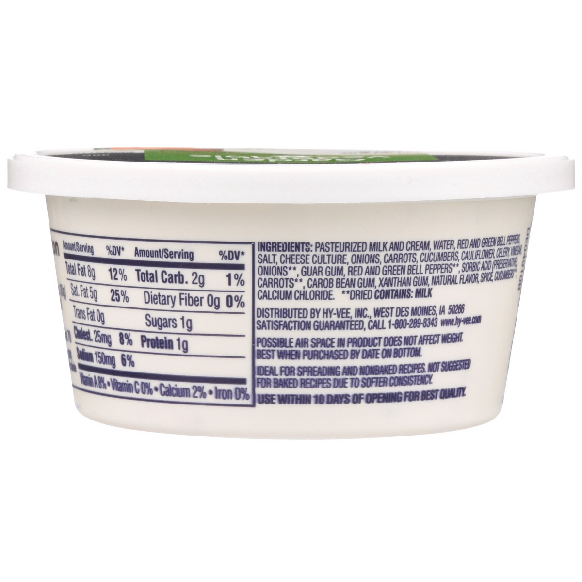 slide 7 of 8, Hy-vee Garden Vegetable Cream Cheese Spread, 8 oz