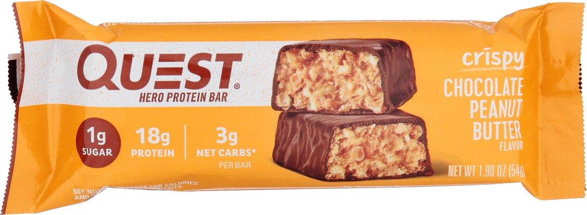 slide 6 of 9, Quest Protein Hero Bar, Chocolate Peanut Butter, 1.9 oz