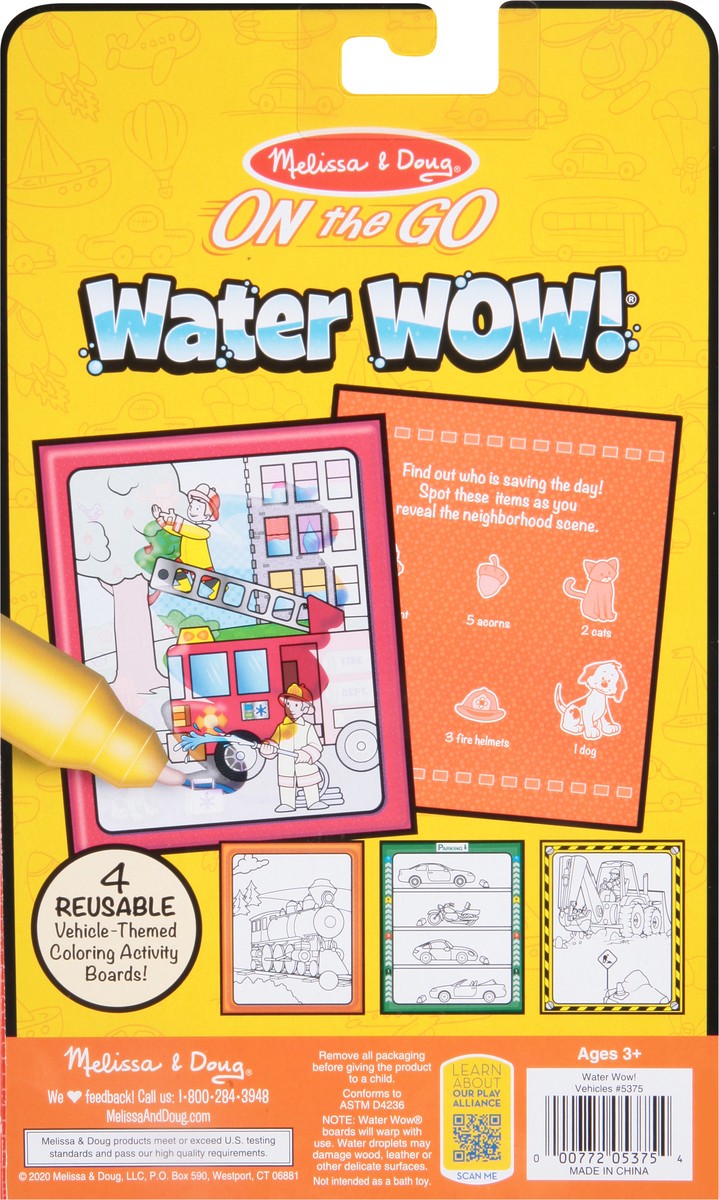 slide 6 of 9, Melissa & Doug Water-Reveal Pad Vehicle On The Go, 1 ct