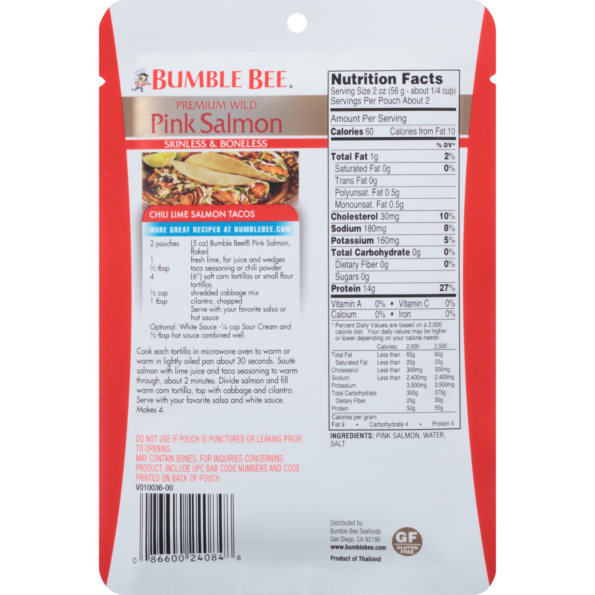 slide 6 of 8, Bumble Bee Premium Wild Pink Salmon Pouch, 5 oz