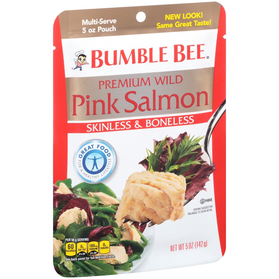 slide 7 of 8, Bumble Bee Premium Wild Pink Salmon Pouch, 5 oz