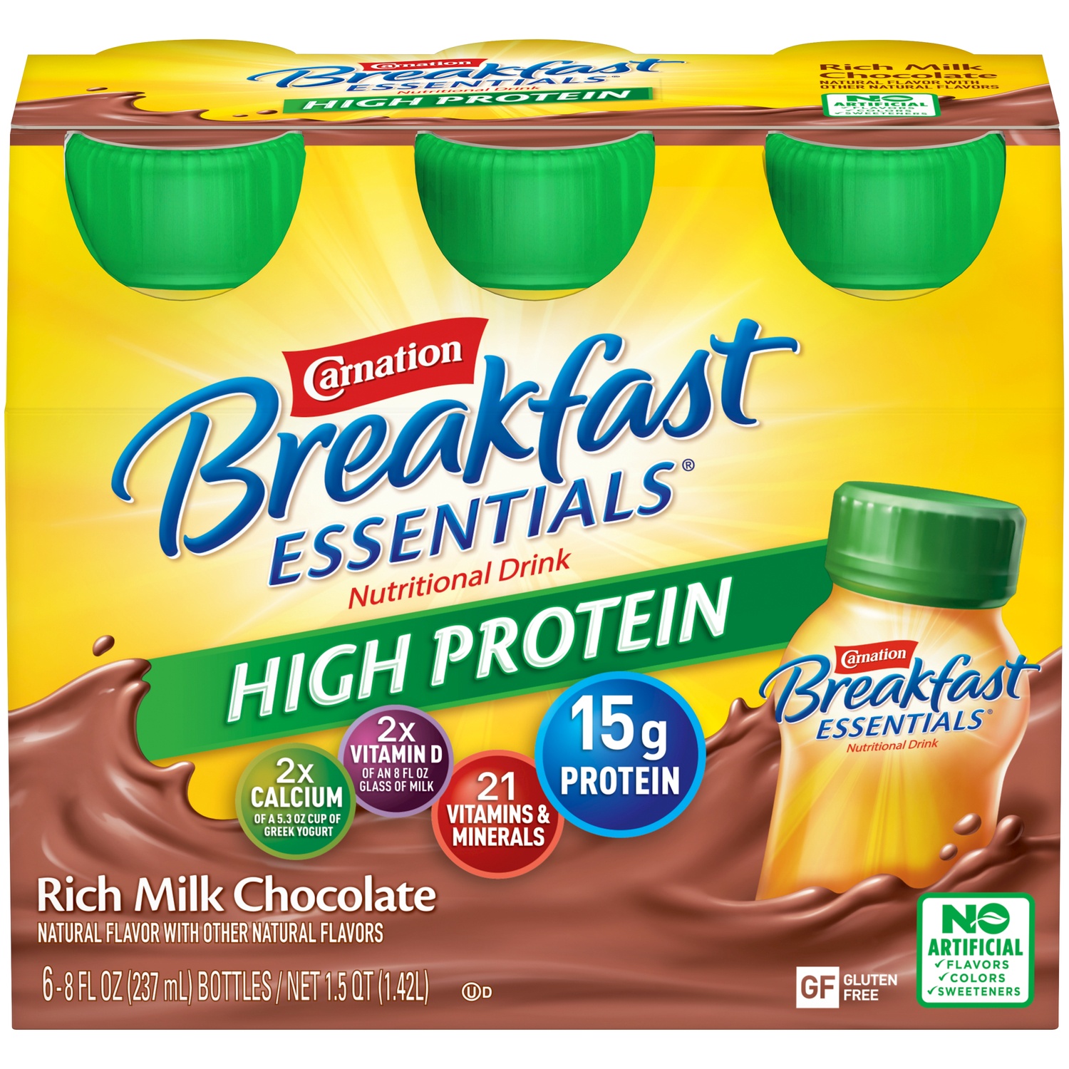 Carnation Breakfast Essentials High Protein Ready to Drink Rich Milk