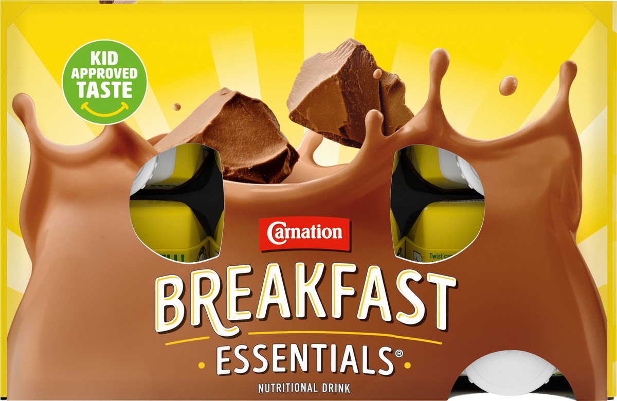 slide 6 of 9, Carnation Breakfast Essentials High Protein Nutritional Drink, Rich Milk Chocolate, 15 g Protein, 6 - 8 fl oz Cartons, 48 fl oz