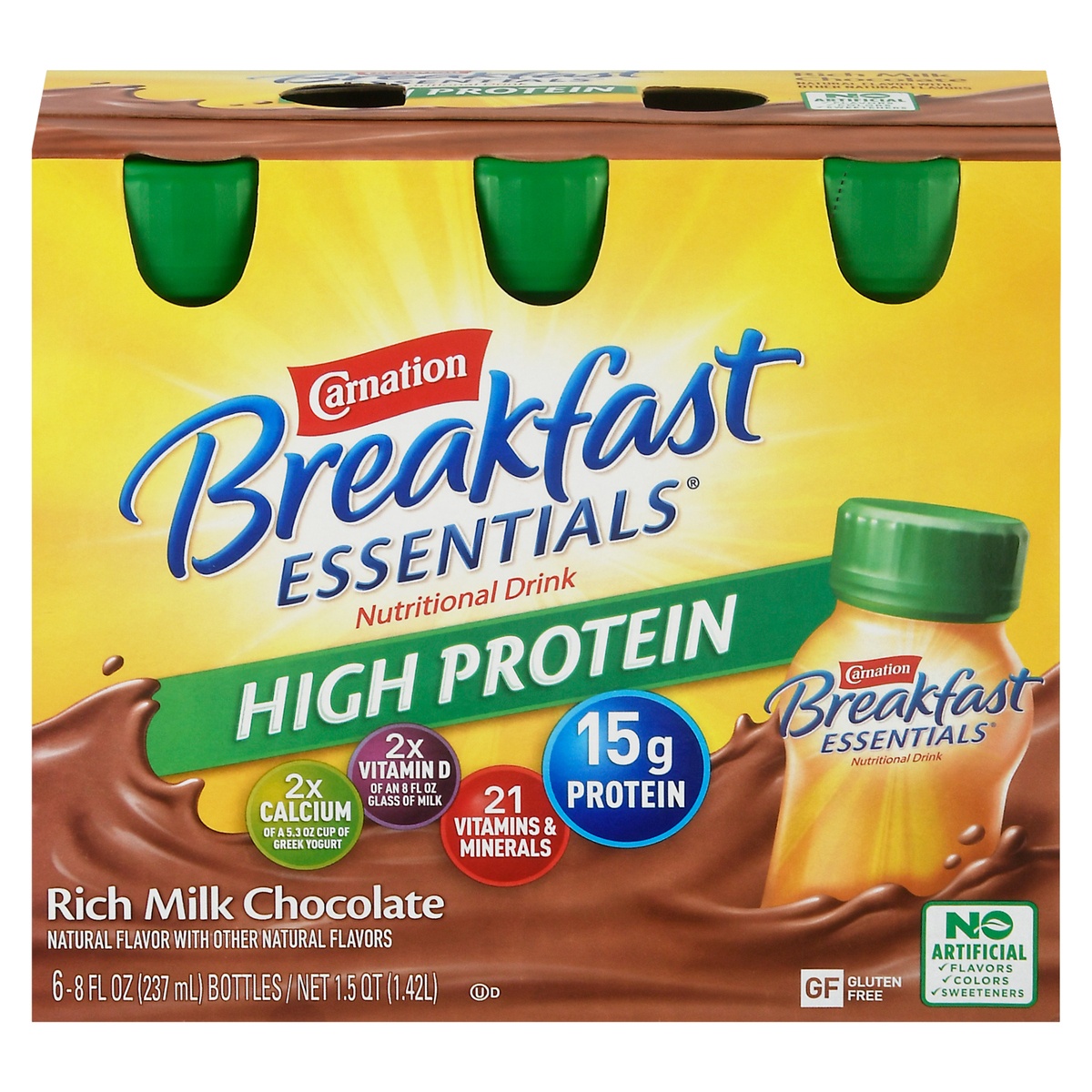 slide 11 of 11, Carnation Breakfast Essentials High Protein Rich Milk Chocolate, 6 ct; 8 oz
