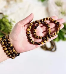 Rock Paradise Tigers Eye Round Bead Bracelet