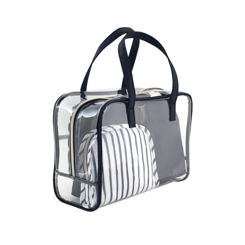 slide 3 of 3, Sonia Kashuk™ Makeup Organizer Bag Set - Black/Stripe, 1 ct