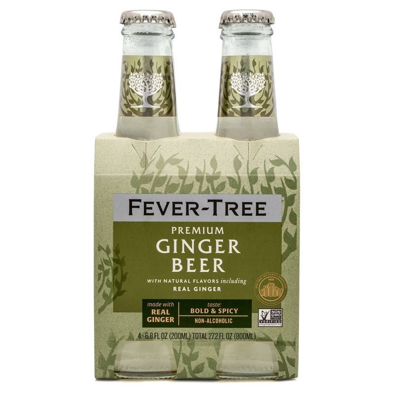 slide 1 of 6, Fever-Tree Premium Ginger Beer Bottles - 4pk/200ml, 4 ct; 200 ml