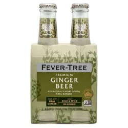 Fever-Tree Premium Ginger Beer Bottles - 4pk/200ml