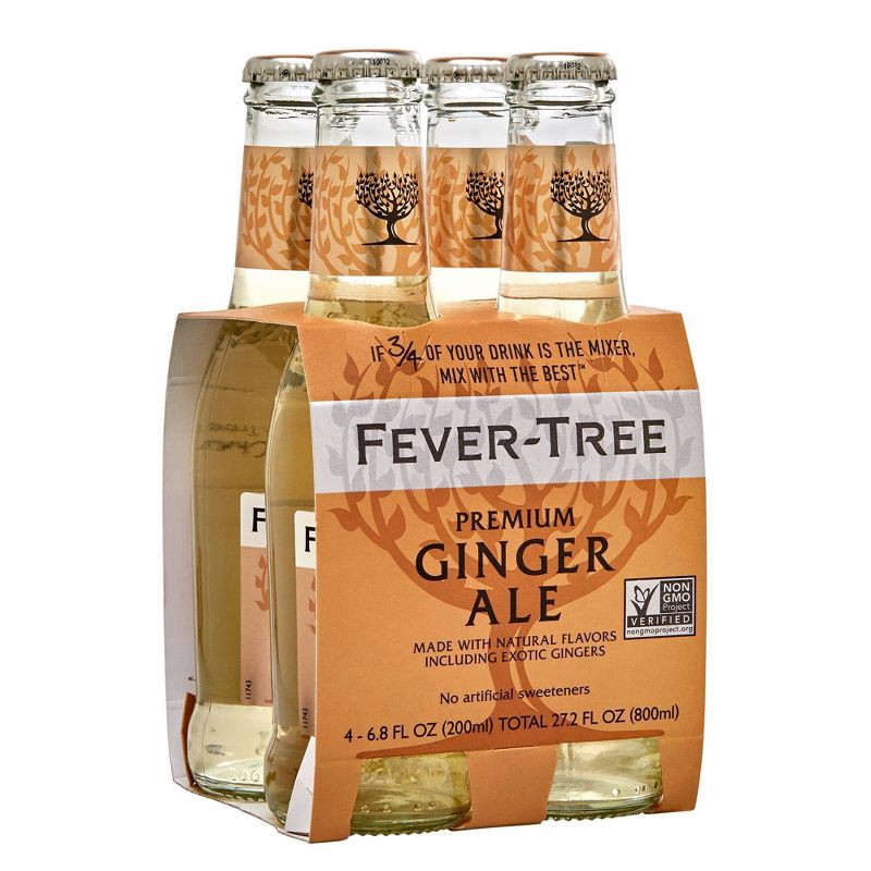 slide 3 of 3, Fever-Tree Premium Ginger Ale Bottles - 4pk/6.8 fl oz, 4 ct; 6.8 fl oz