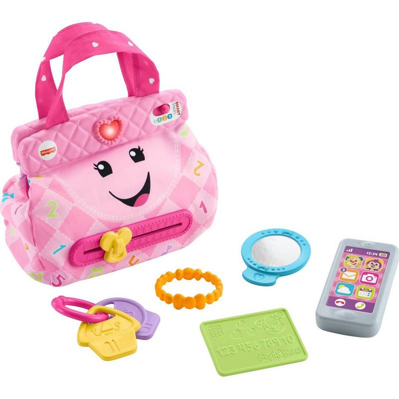 slide 1 of 6, Laugh & Learn Fisher-Price Laugh and Learn My Smart Purse, 1 ct