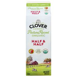 Clover Sonoma Organic Half & Half - 1qt