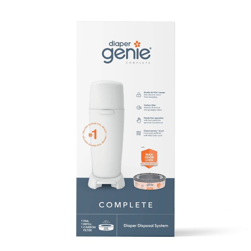 slide 11 of 11, Diaper Genie Complete Pail - White, 1 ct