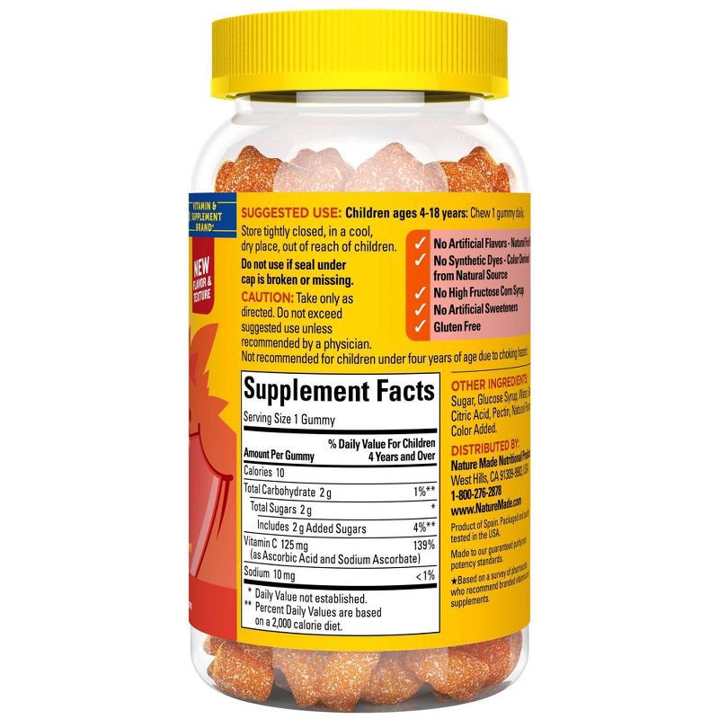 slide 2 of 8, Nature Made Kids First Vitamin C Gummies for Immune Support - Tangerine - 110ct, 110 ct