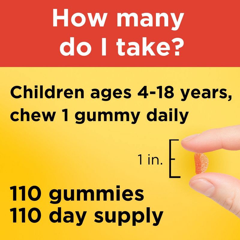 slide 4 of 8, Nature Made Kids First Vitamin C Gummies for Immune Support - Tangerine - 110ct, 110 ct