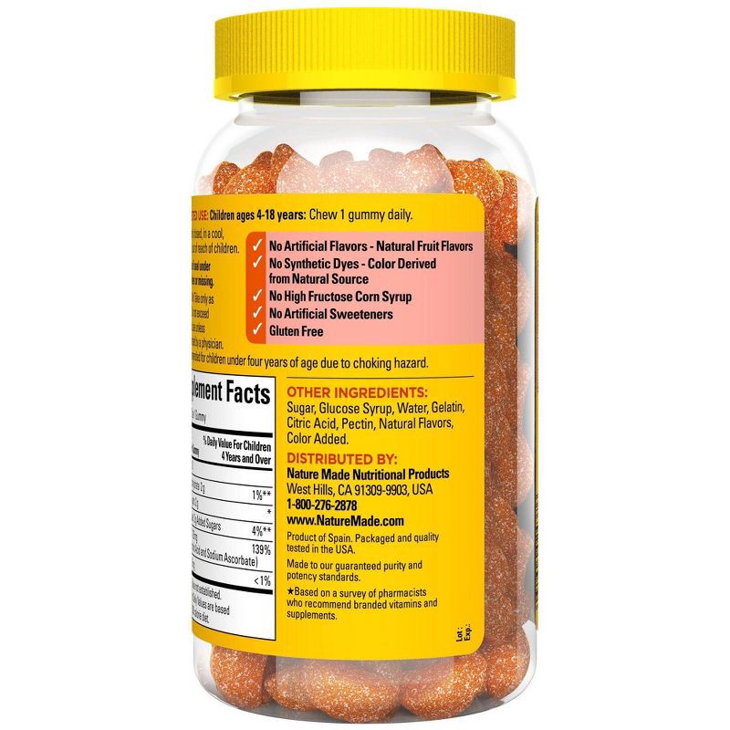 slide 7 of 8, Nature Made Kids First Vitamin C Gummies for Immune Support - Tangerine - 110ct, 110 ct