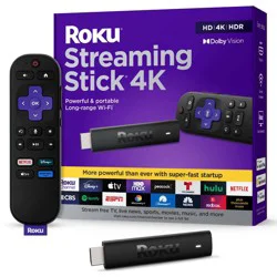 Roku Streaming Stick 4K Streaming Device 4K/HDR/Dolby Vision with Voice Remote with TV Controls
