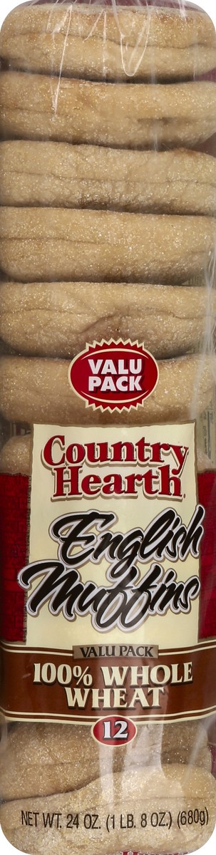 slide 2 of 5, Country Hearth English Muffins 12 ea, 12 ct