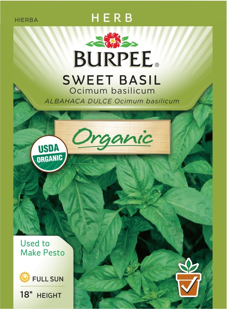 slide 1 of 1, Burpee Organic Herb Sweet Basil Ocimum Basilicum, 1 ct