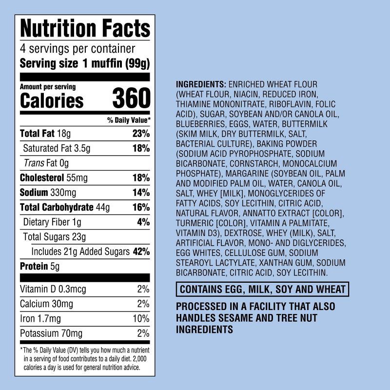 slide 4 of 4, Blueberry Streusel Muffins - 14oz/4ct - Favorite Day™, 4 ct; 14 oz