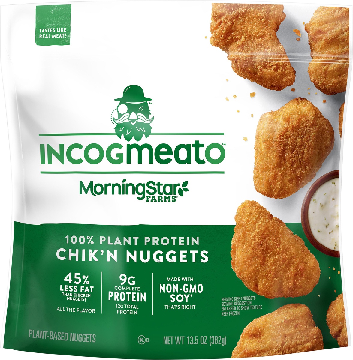 slide 9 of 10, MorningStar Farms Incogmeato Meatless Chicken Nuggets, Vegan Plant-Based Protein, Original, 13.5 oz