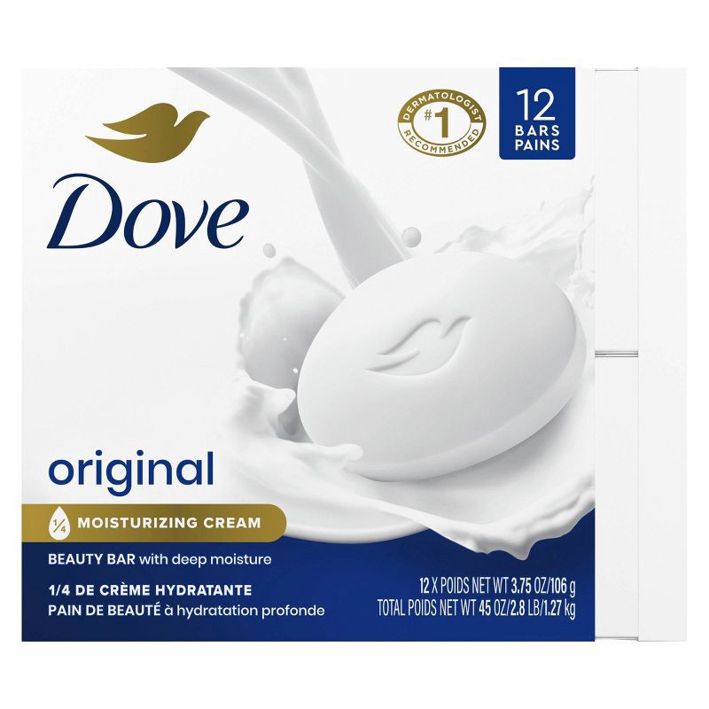 slide 3 of 9, Dove Beauty White Moisturizing Beauty Bar Soap - 12pk - 3.75oz each, 12 ct, 3.75 oz