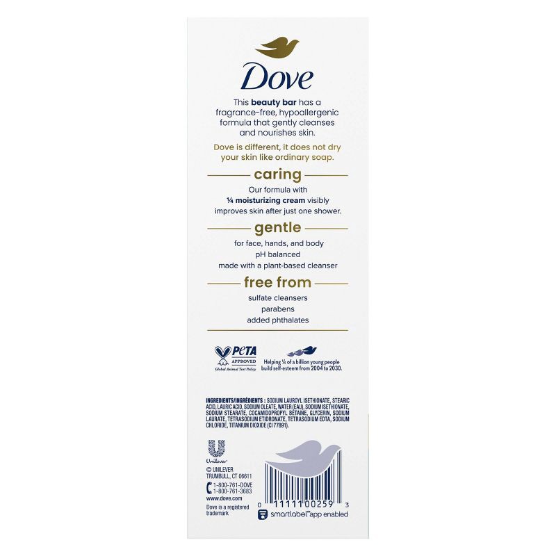 slide 6 of 7, Dove Beauty Sensitive Skin Moisturizing Fragrance-Free Beauty Bar Soap - 12pk/3.75oz each, 12 ct, 3.75 oz