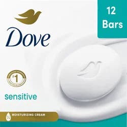 Dove Beauty Sensitive Skin Moisturizing Fragrance-Free Beauty Bar Soap - 12pk/3.75oz each