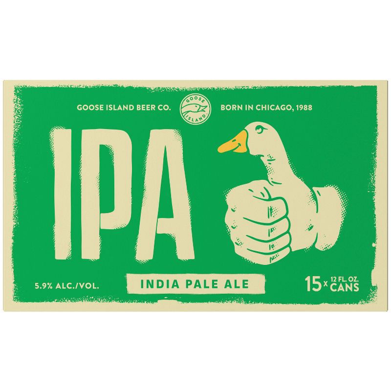 slide 7 of 9, Goose Island Beer Co. Goose Island IPA Beer - 15pk/12 fl oz Cans, 15 ct; 12 fl oz