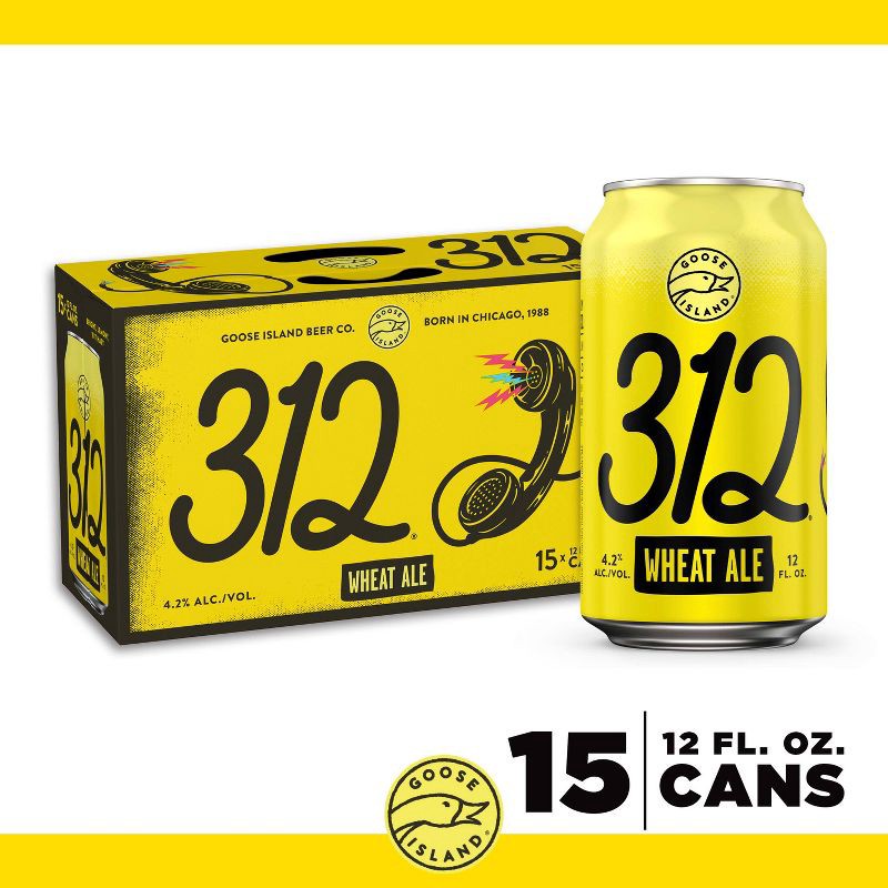 slide 9 of 9, Goose Island Beer Co. Goose Island 312 Urban Wheat Ale Beer - 15pk/12 fl oz Cans, 15 ct; 12 fl oz