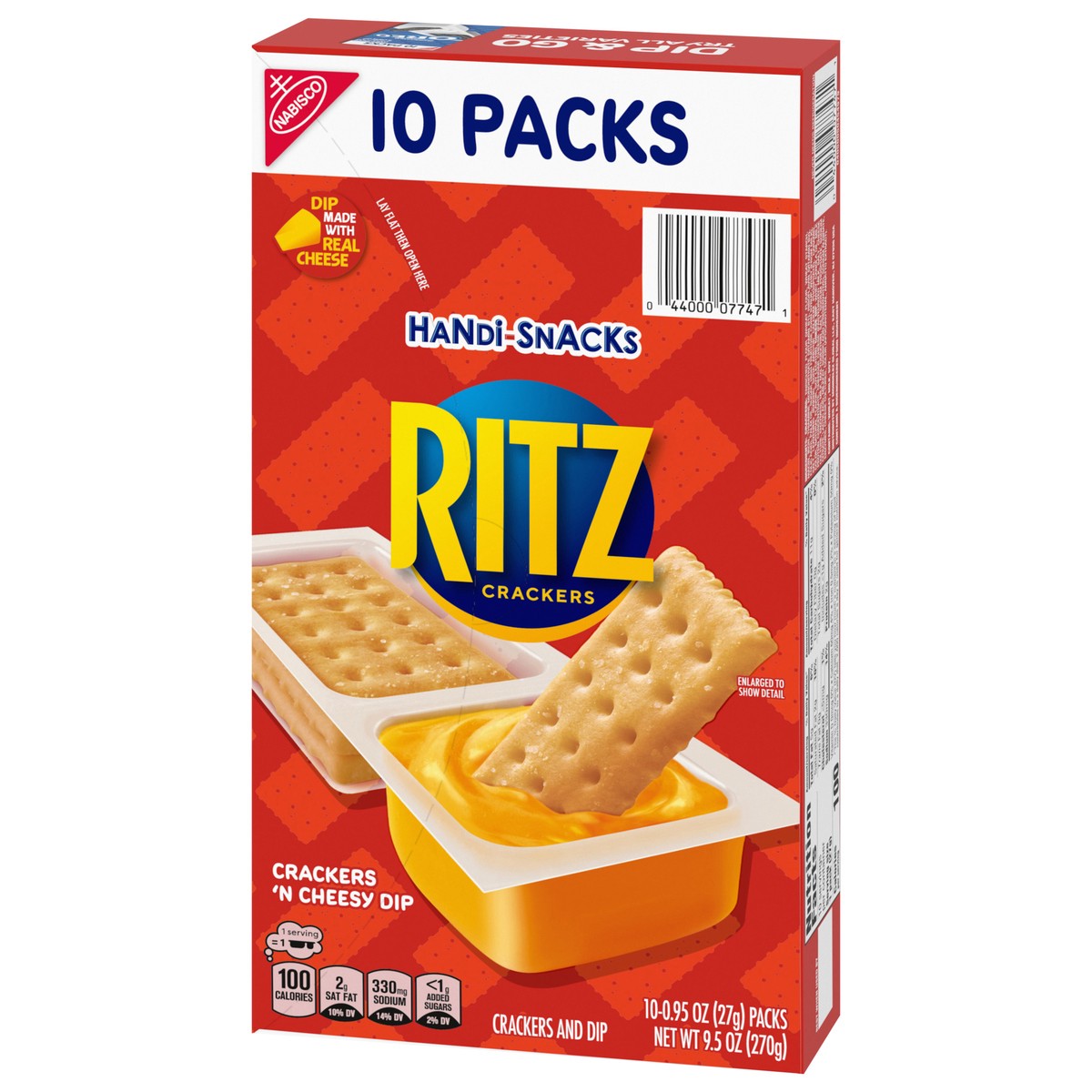 slide 4 of 4, Ritz Handi-Snacks RITZ Crackers 'N Cheesy Dip Snack Packs, 10 Snack Packs, 10 ct