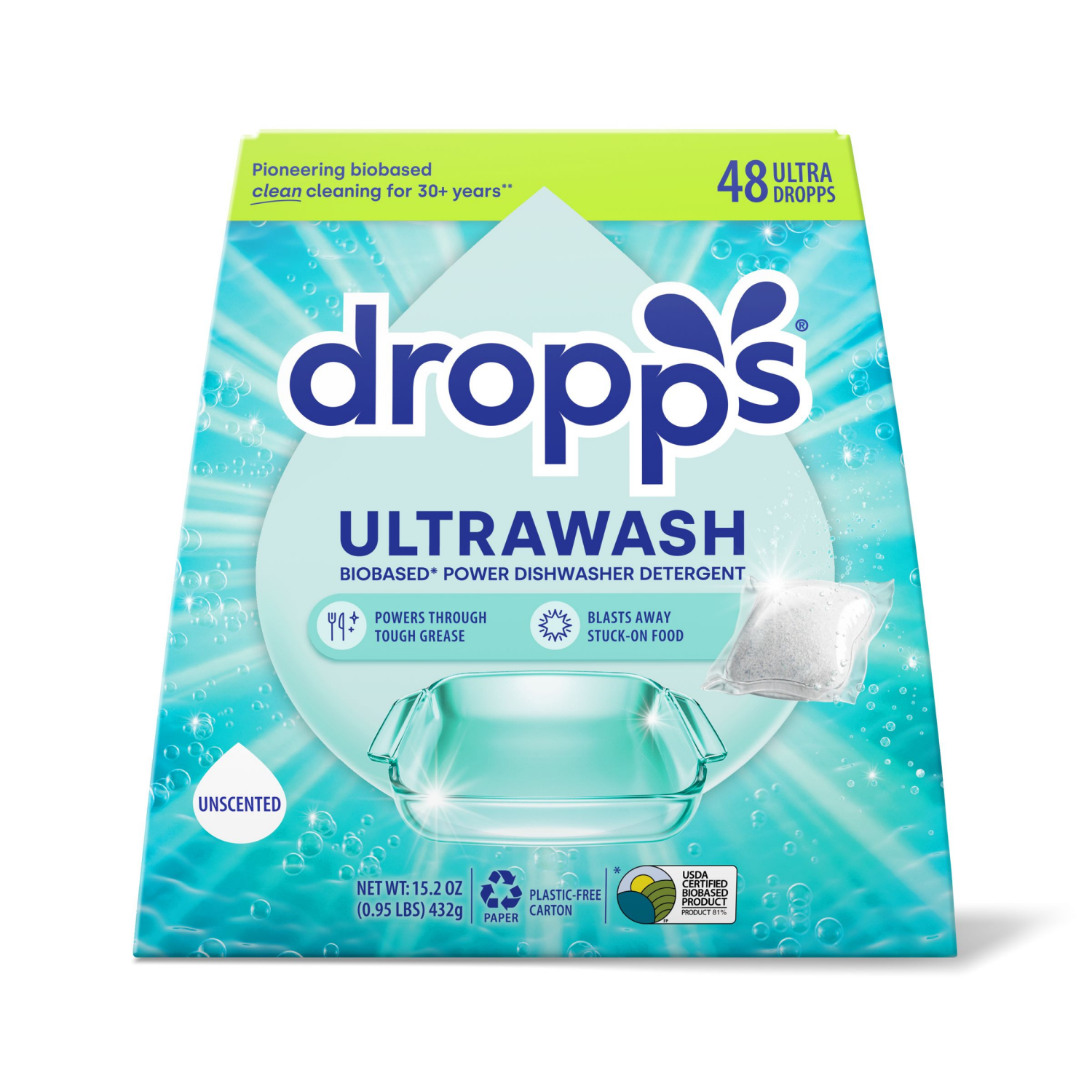 slide 1 of 6, Dropps Ultra Dshwshr Pods Unscented 48Ct, 48 ct