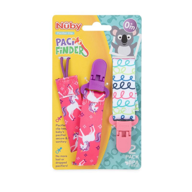 slide 2 of 9, Nuby 2pk Fabric Pacifinder - Style Varies, 2 ct