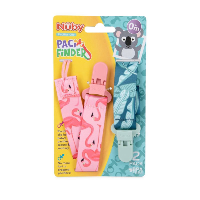 slide 6 of 9, Nuby 2pk Fabric Pacifinder - Style Varies, 2 ct