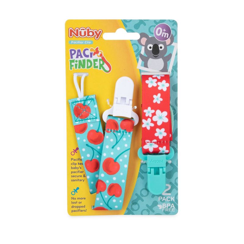 slide 8 of 9, Nuby 2pk Fabric Pacifinder - Style Varies, 2 ct