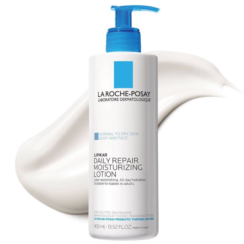 slide 1 of 9, La Roche Posay Lipikar Daily Repair Moisturizing Body Lotion Unscented - 13.52 fl oz, 13.52 fl oz