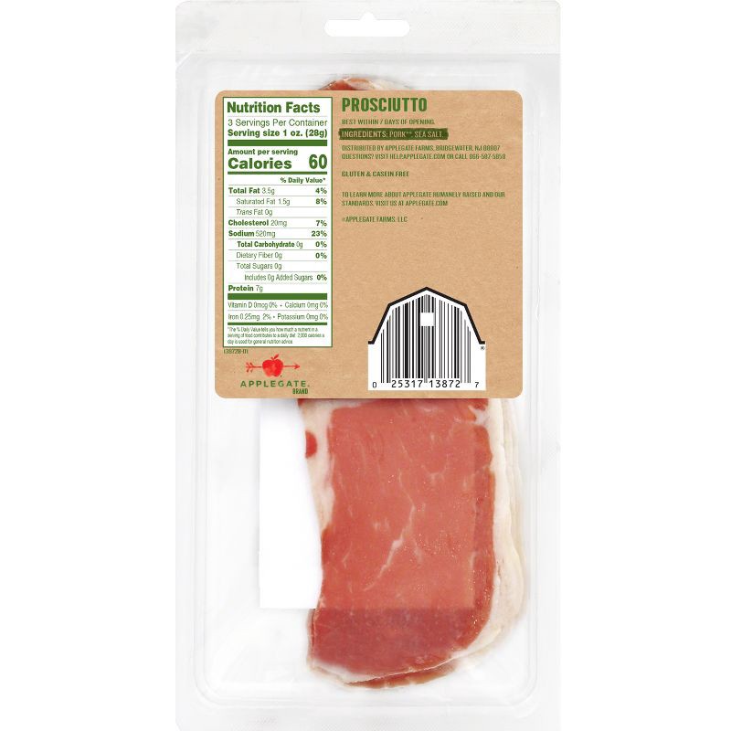 slide 2 of 7, Applegate Farms Applegate Natural Prosciutto - 3oz, 3 oz